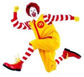 About Ronald the Clown in Mcdonald Advertising
