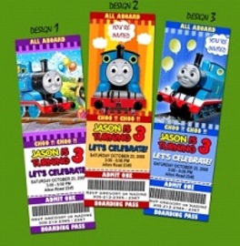 Party Invitations For Train Birthday Parties	