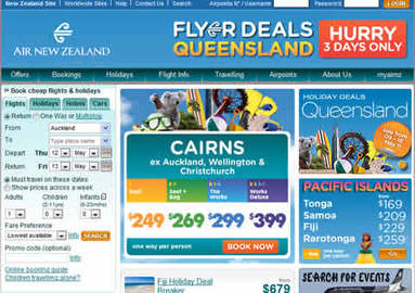 Booking New Zealand Flights Online
